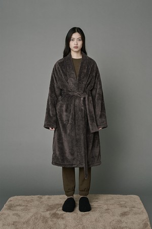 Classic Cozy Long Robe (Brown)