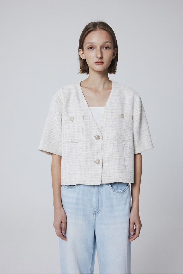 Juliapepe - 자켓 - Summer Tweed Jacket (Cream)