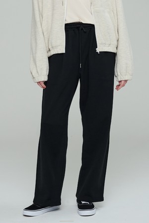 Essential Cotton Long Pants (Black)