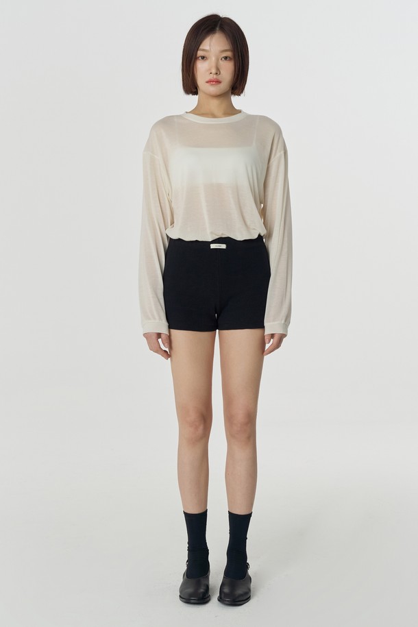 Juliapepe - 쇼트팬츠 - Ribbed Shorts (Black)