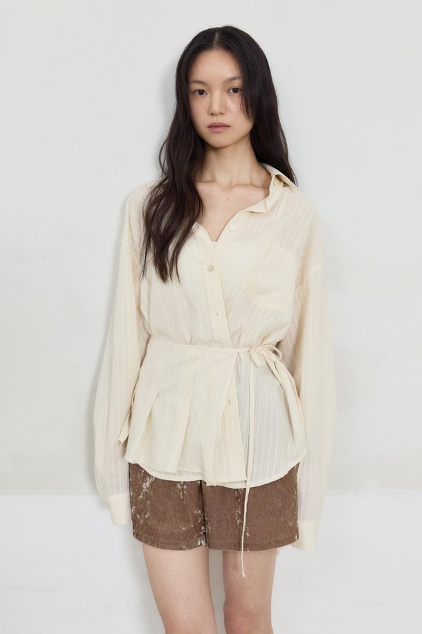 Juliapepe - 셔츠 - Oversized Box Shirt (Cream)