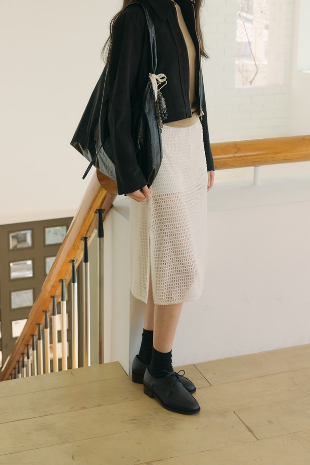 Juliapepe - 롱스커트 - City Window Mesh Skirt (Cream)