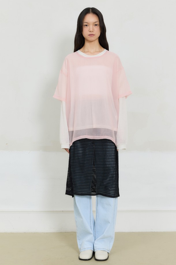 Juliapepe - 롱스커트 - City Window Mesh Skirt (Black)