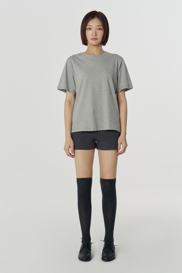 Juliapepe - 쇼트팬츠 - Ribbed Shorts (Charcoal)