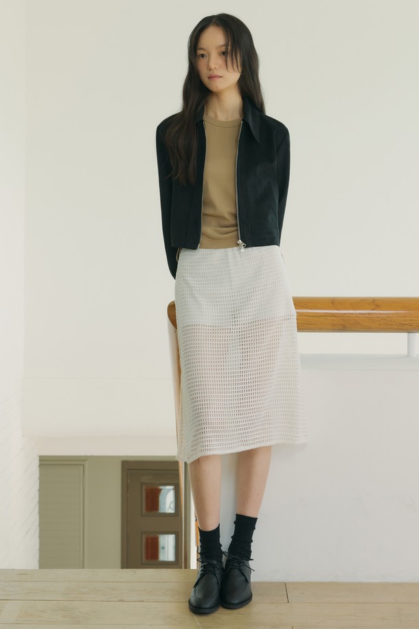 Juliapepe - 롱스커트 - City Window Mesh Skirt (Cream)