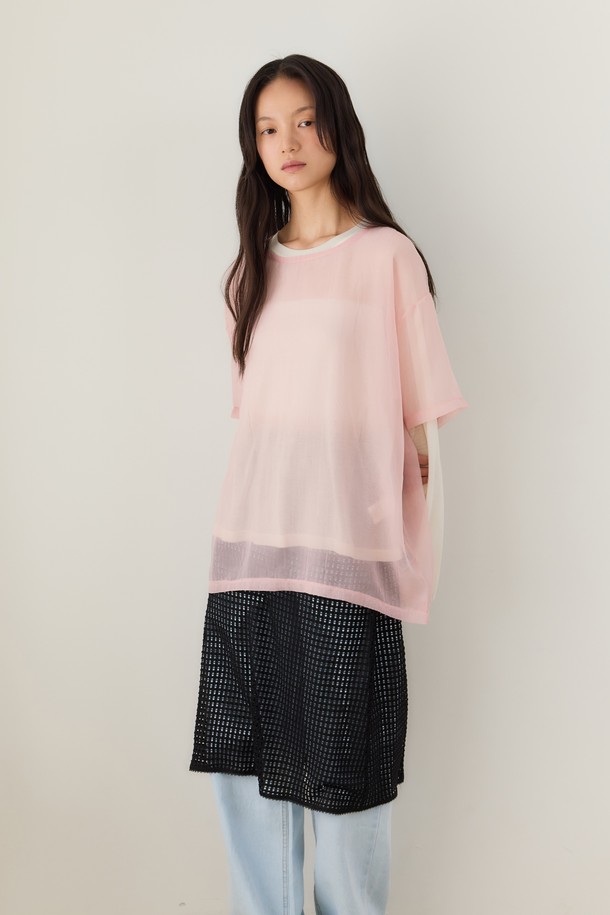 Juliapepe - 롱스커트 - City Window Mesh Skirt (Black)