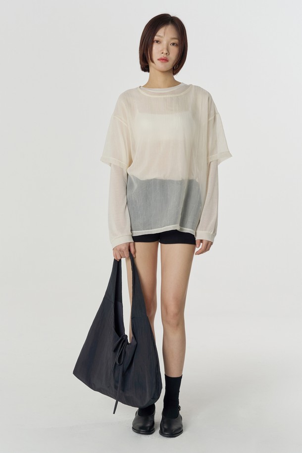 Juliapepe - 여성 가방 - Simple Hobo bag (Charcoal)