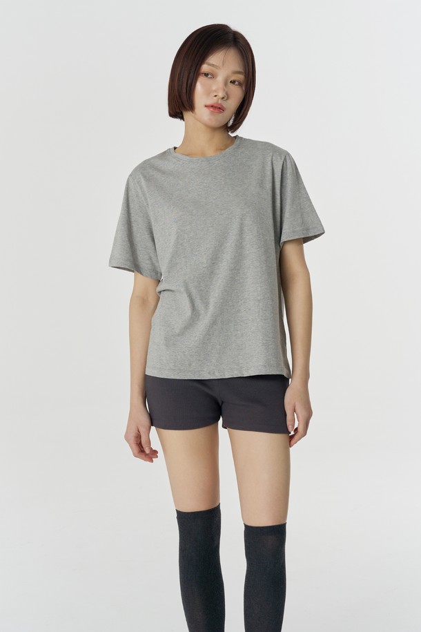 Juliapepe - 쇼트팬츠 - Ribbed Shorts (Charcoal)