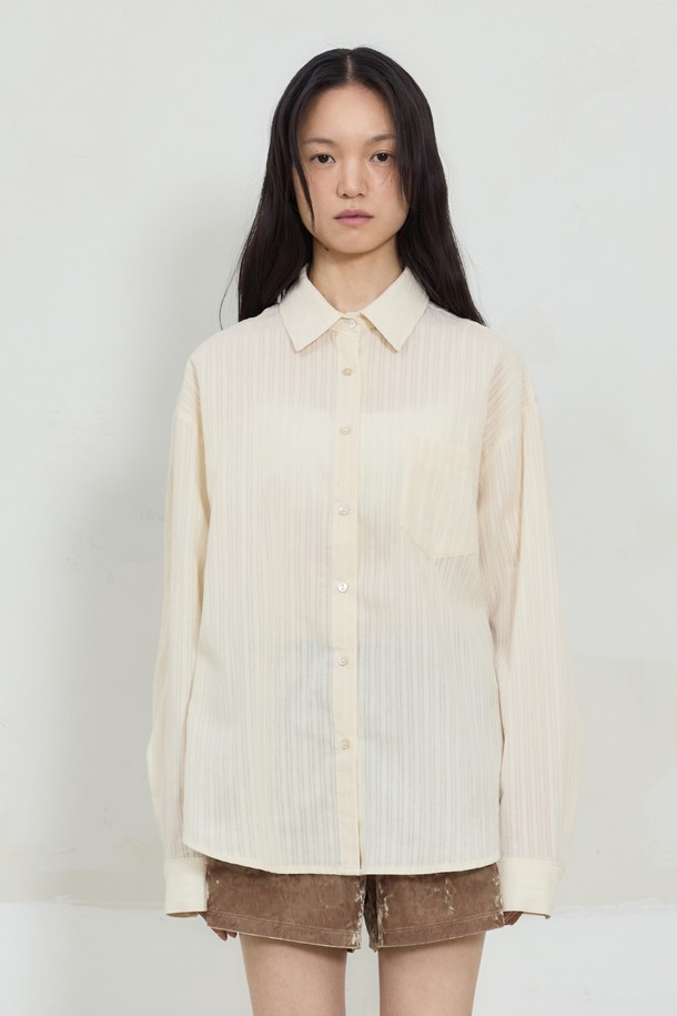 Juliapepe - 셔츠 - Oversized Box Shirt (Cream)