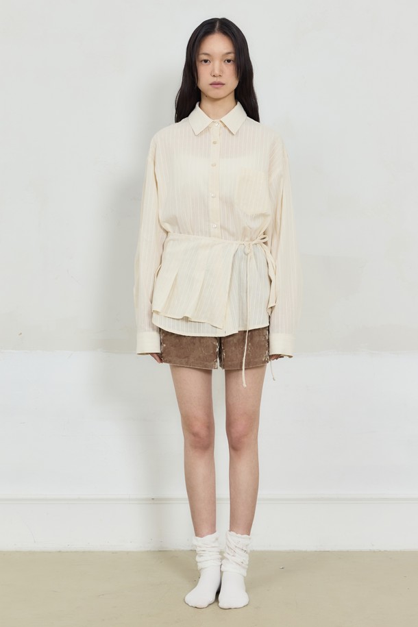 Juliapepe - 쇼트팬츠 - Ice Velvet Shorts (Brown)