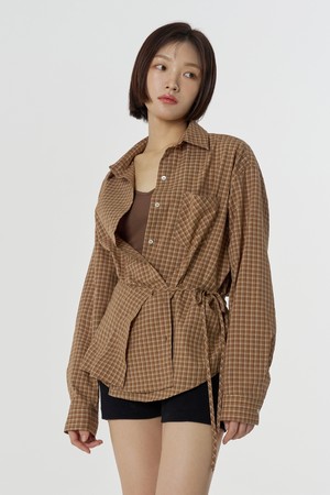 Oversized Box Shirt (Brown)