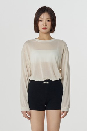 Minimal Long Sleeve Top (Cream)