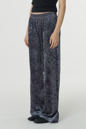 Wide Ice Velvet Pants (Charcoal)