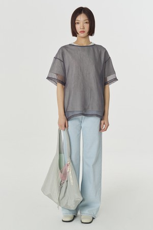 See-through Layered Top (Charcoal)