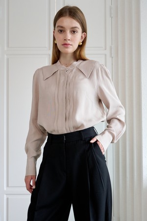 [22FW] 엘렌 플리츠 블라우스 Ellen Pleats Blouse_BEIGE