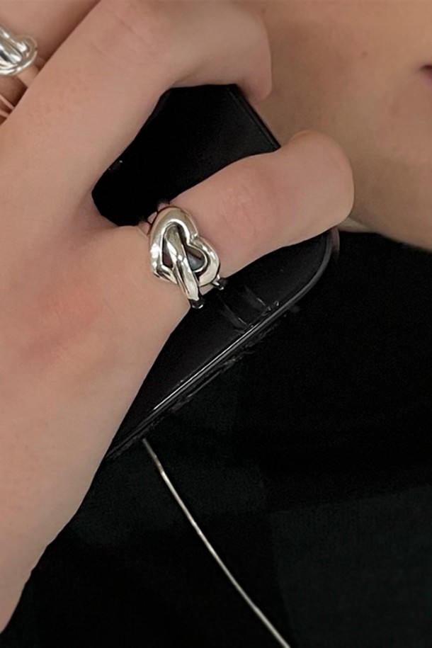 nuavo - 반지 - Heart baby ring - Silver