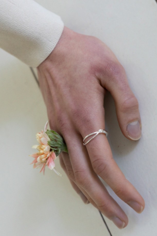 nuavo - 반지 - Tulip ring gold - Silver