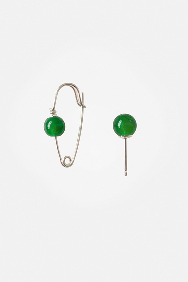 nuavo - 귀걸이 - Emerald clip earring