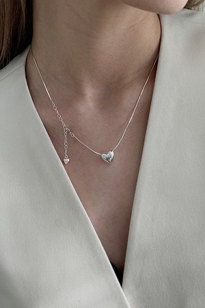 Cute heart necklace - Sliver