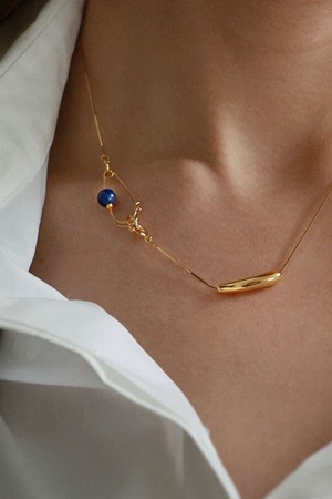 Lapis snake clip - Gold