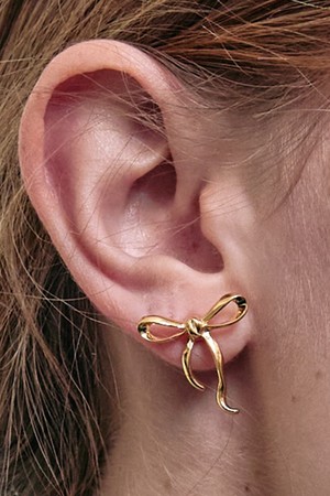 Ribbon tie mini E gold