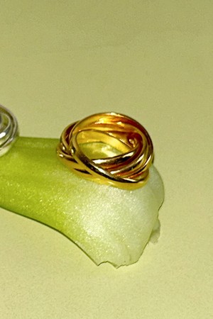Bold soft layered ring G