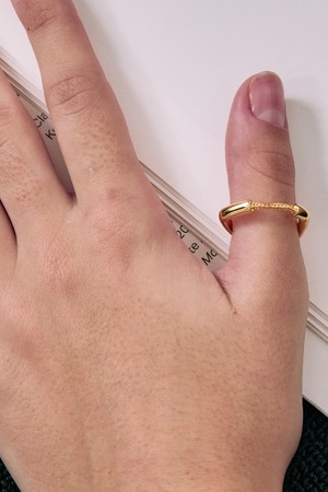 Square bold chain ring GD