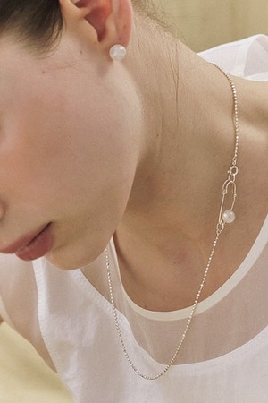 Rainbow moonstone clip necklace