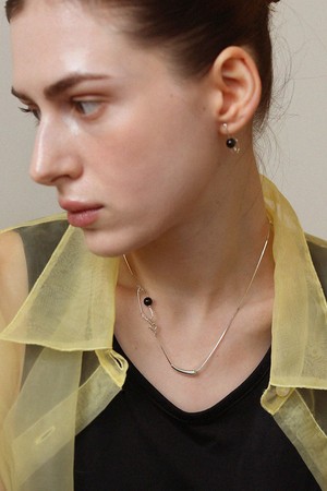 Tiger eye clip necklace Gold