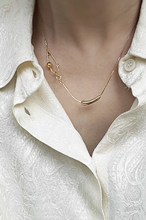 Light clip necklace Gold