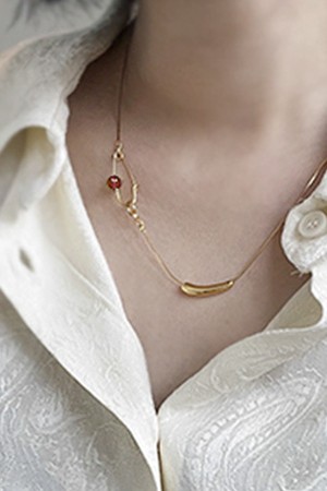 Light clip necklace Gold