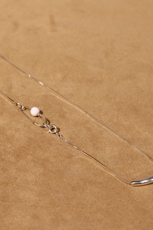 [7차 리오더] Opal clip necklace Silver