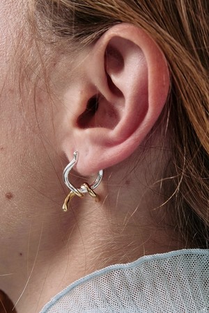 Walking human earring Two Tone