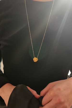 Big rose chain drop - Silver925 Gold - Gold