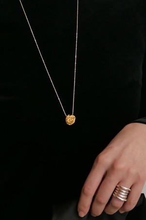 Big rose chain drop - Silver925 Silver - Gold