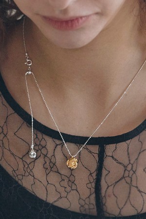 Rose chain drop Silver - Gold