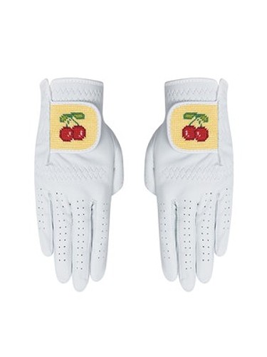 Cherry Needlepoint Glove (Pair)-a