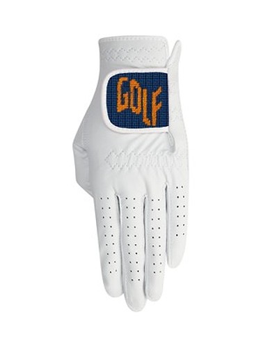 GOLF NAVY 자수 양피 장갑 (왼손)-a