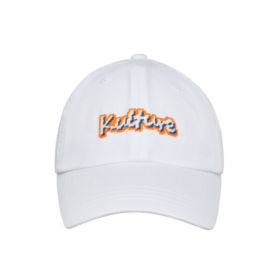 KULTURE NEEDLEPOINT HAT - WHITE