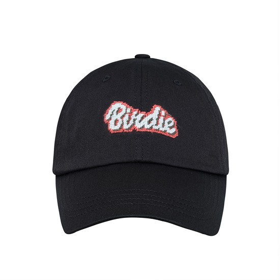 BIRDIE NEEDLEPOINT HAT - BLACK