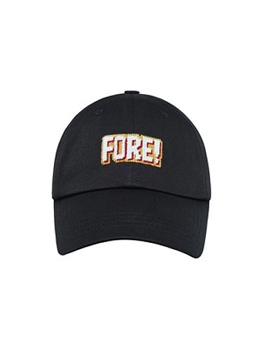 FORE NEEDLEPOINT HAT - BLACK-a