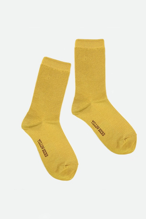 yellow socks - 양말 - SOFT GOLGI MUSTARD 소프트 골지 머스타드