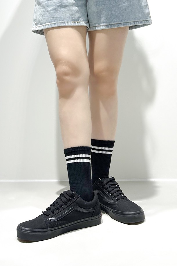 yellow socks - 양말 - 2 LINE BLACK 2라인 블랙