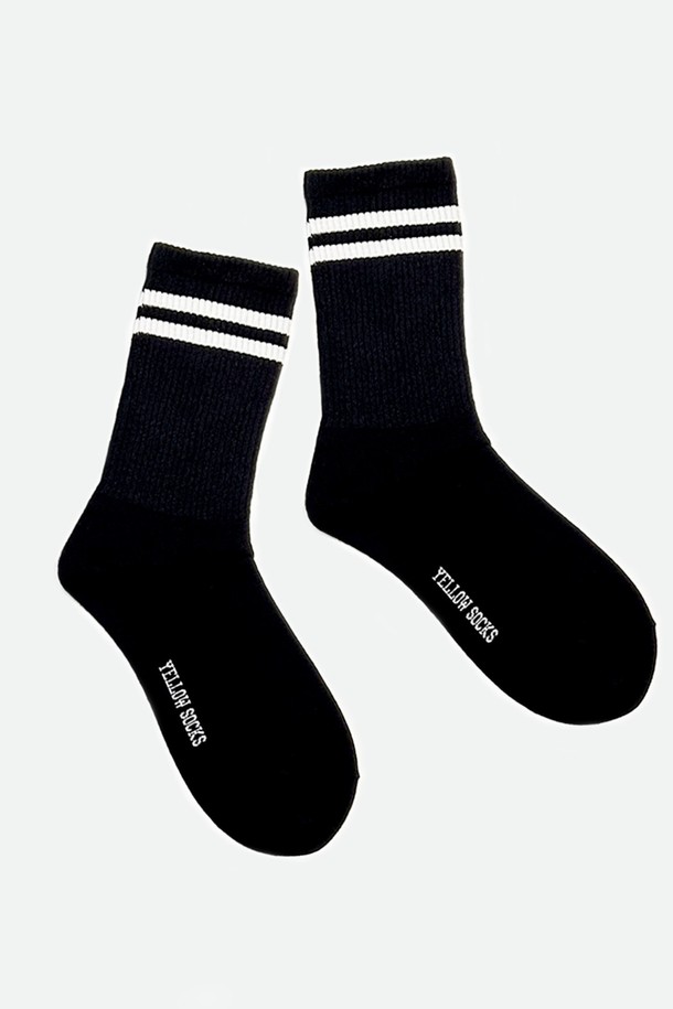 yellow socks - 양말 - 2 LINE BLACK 2라인 블랙