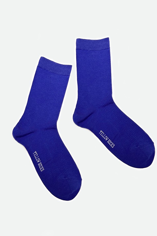 yellow socks - 양말 - SOFT GOLGI COBALT BLUE 소프트 골지 코발트 블루