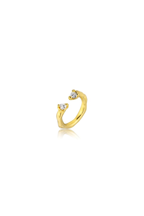 LEHAUL - 반지 - LOVE RING(white)(silver925&18k gold plated)