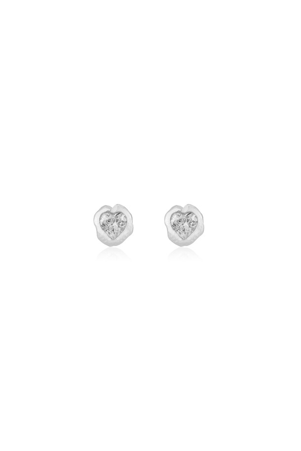 LEHAUL - 귀걸이 - UGLY LOVE EARRING(white)(silver925)