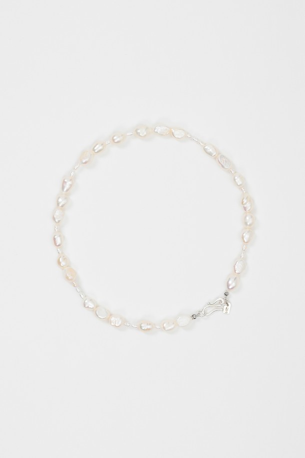 LEHAUL - 목걸이 - FRESH PEARL HOOK NECKLACE (담수진주,silver925)