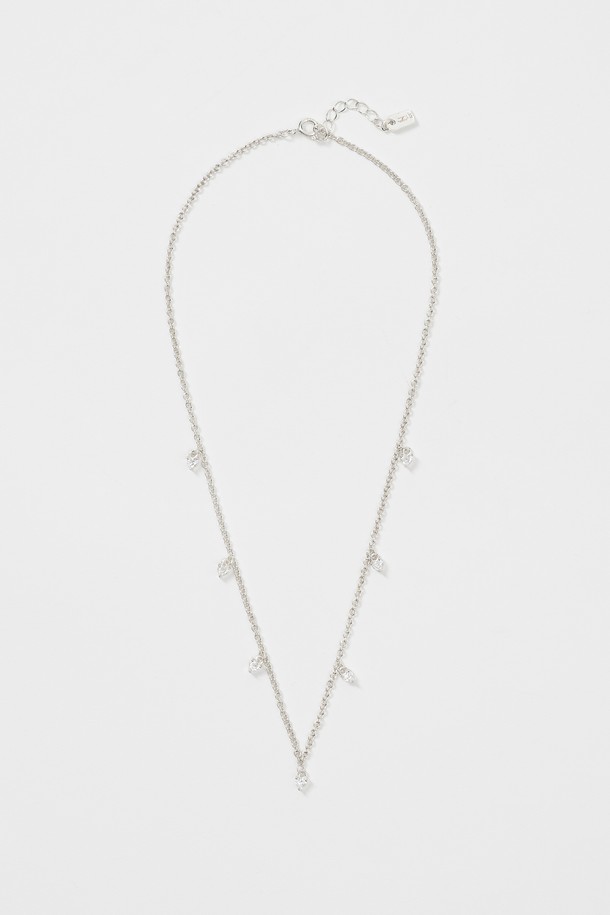 LEHAUL - 목걸이 - TOMBER HEART NECKLACE(white)(silver925)