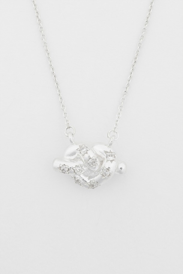 LEHAUL - 목걸이 - PRETZEL LOVE NECKLACE(silver925)